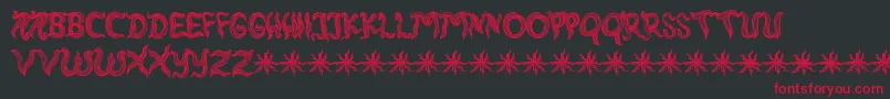 RambutKusut Font – Red Fonts on Black Background