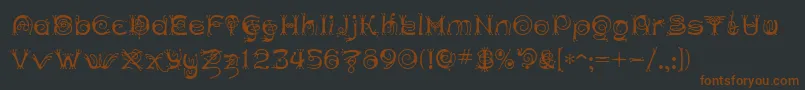 AnthertonCloister-fontti – ruskeat fontit mustalla taustalla