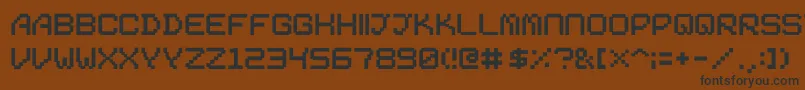 01Digit2000 Font – Black Fonts on Brown Background