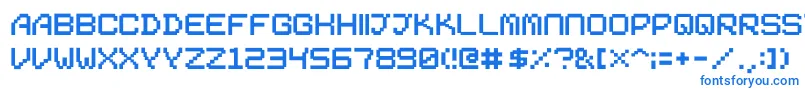 フォント01Digit2000 – 白い背景に青い文字