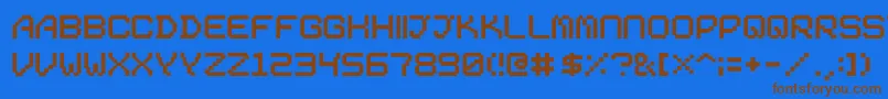 01Digit2000 Font – Brown Fonts on Blue Background