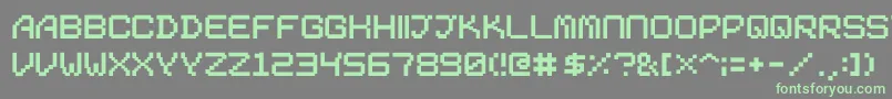 01Digit2000 Font – Green Fonts on Gray Background