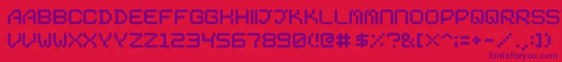 01Digit2000 Font – Purple Fonts on Red Background