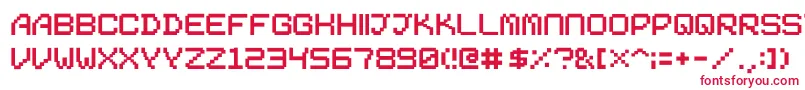 01Digit2000 Font – Red Fonts on White Background