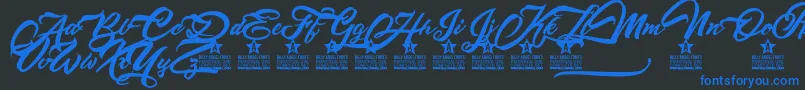 Altamontepersonaluse Font – Blue Fonts on Black Background