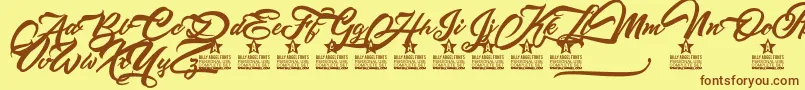 Altamontepersonaluse Font – Brown Fonts on Yellow Background