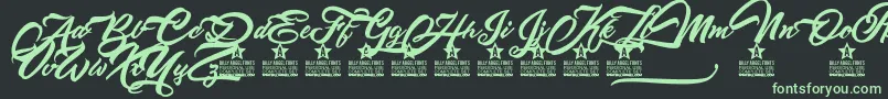 Altamontepersonaluse Font – Green Fonts on Black Background