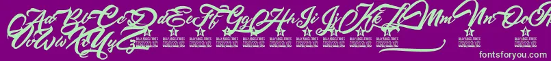 Altamontepersonaluse Font – Green Fonts on Purple Background