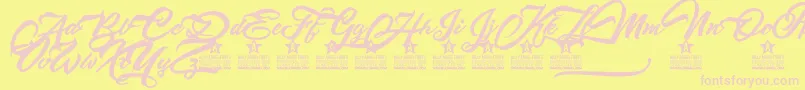 Altamontepersonaluse Font – Pink Fonts on Yellow Background