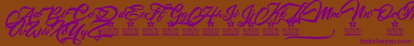 Altamontepersonaluse Font – Purple Fonts on Brown Background