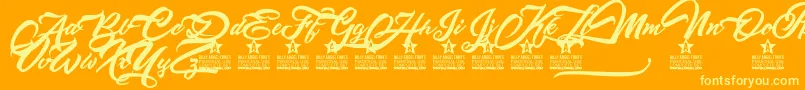 Altamontepersonaluse Font – Yellow Fonts on Orange Background