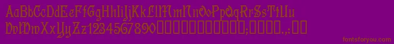 DescantTM Font – Brown Fonts on Purple Background