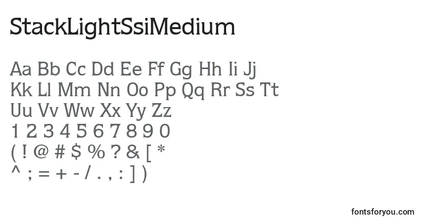 StackLightSsiMedium Font – alphabet, numbers, special characters