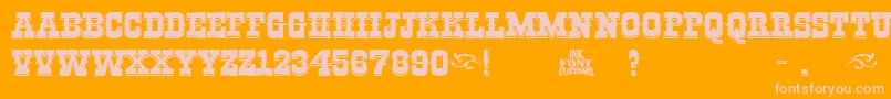 Riogrande Font – Pink Fonts on Orange Background