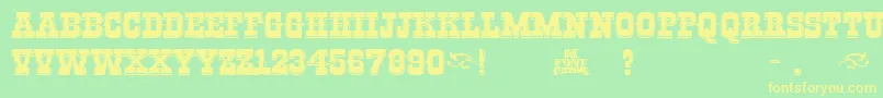Riogrande Font – Yellow Fonts on Green Background