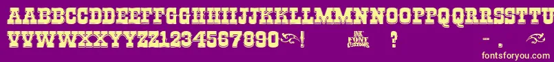 Riogrande Font – Yellow Fonts on Purple Background