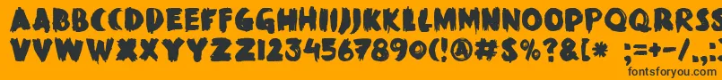 DkBlackMarkHeavy Font – Black Fonts on Orange Background