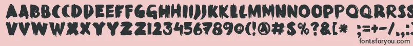 DkBlackMarkHeavy Font – Black Fonts on Pink Background