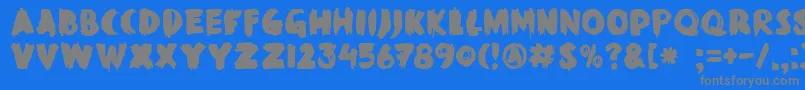 DkBlackMarkHeavy Font – Gray Fonts on Blue Background