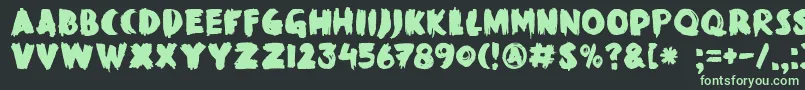 DkBlackMarkHeavy Font – Green Fonts on Black Background