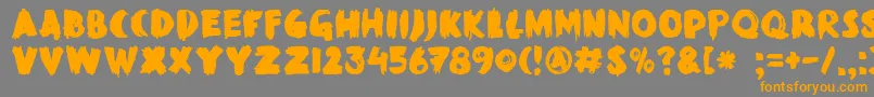 DkBlackMarkHeavy Font – Orange Fonts on Gray Background