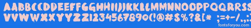 DkBlackMarkHeavy Font – Pink Fonts on Blue Background