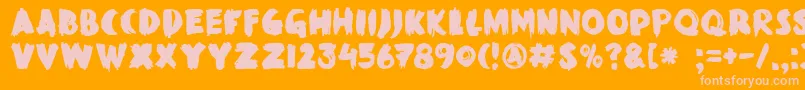DkBlackMarkHeavy Font – Pink Fonts on Orange Background