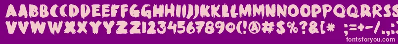 DkBlackMarkHeavy Font – Pink Fonts on Purple Background