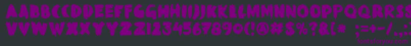 DkBlackMarkHeavy Font – Purple Fonts on Black Background