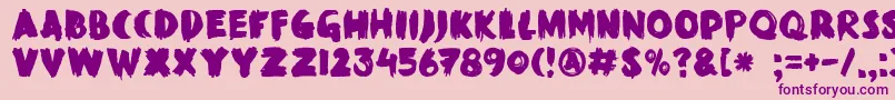 DkBlackMarkHeavy Font – Purple Fonts on Pink Background