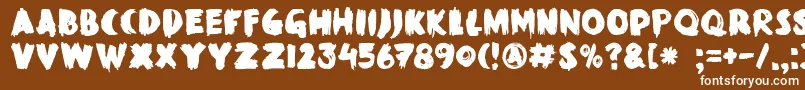 DkBlackMarkHeavy Font – White Fonts on Brown Background