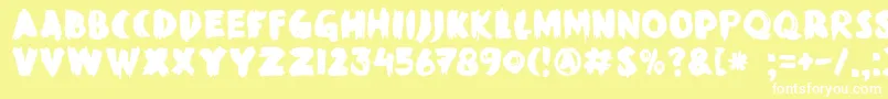 DkBlackMarkHeavy Font – White Fonts on Yellow Background