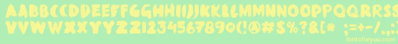 DkBlackMarkHeavy Font – Yellow Fonts on Green Background