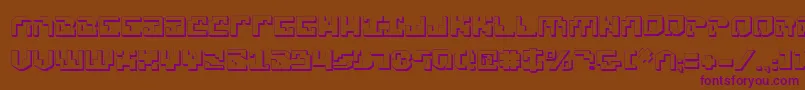 Xenophobia3D Font – Purple Fonts on Brown Background