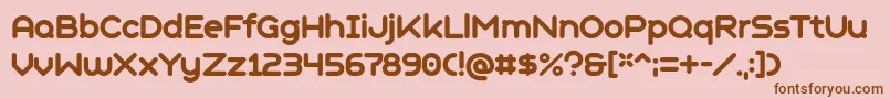 GeometrySoftProBoldN Font – Brown Fonts on Pink Background