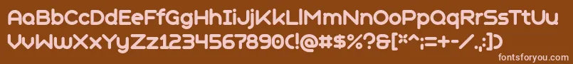 GeometrySoftProBoldN Font – Pink Fonts on Brown Background