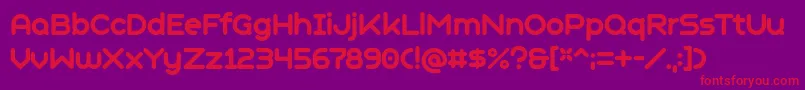 GeometrySoftProBoldN Font – Red Fonts on Purple Background