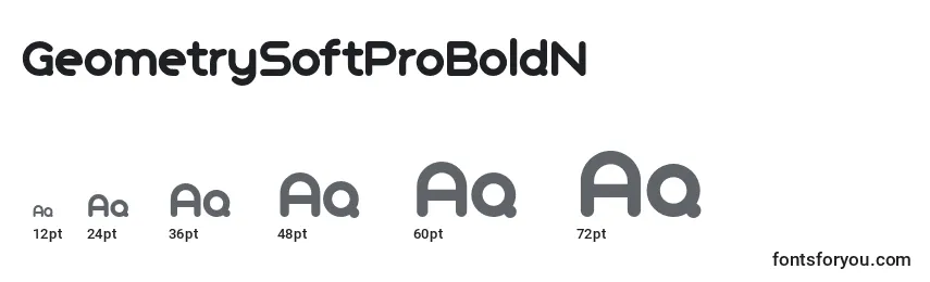 GeometrySoftProBoldN Font Sizes
