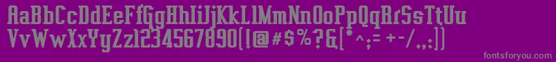 VahikaBold-Schriftart – Graue Schriften auf violettem Hintergrund