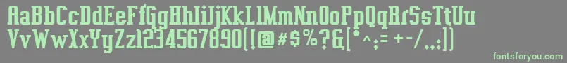 Шрифт VahikaBold – зелёные шрифты на сером фоне
