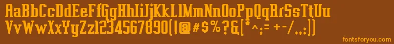 fuente VahikaBold – Fuentes Naranjas Sobre Fondo Marrón