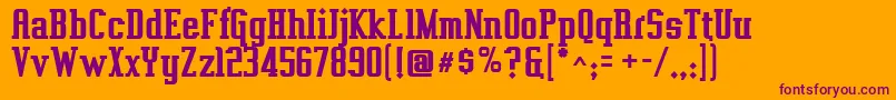 VahikaBold Font – Purple Fonts on Orange Background