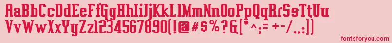 VahikaBold Font – Red Fonts on Pink Background