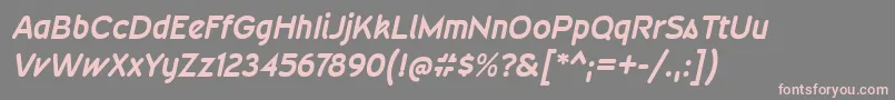 WevlirgBolditalic Font – Pink Fonts on Gray Background