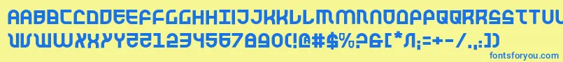 Trek Font – Blue Fonts on Yellow Background