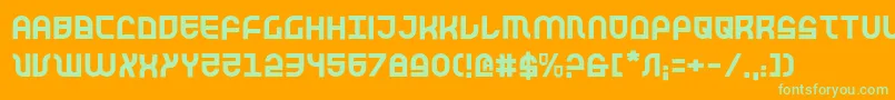 Trek Font – Green Fonts on Orange Background