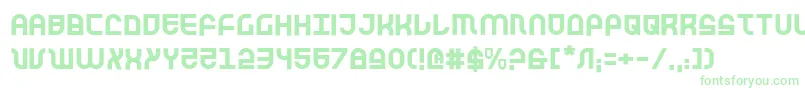 Trek-Schriftart – Grüne Schriften auf weißem Hintergrund