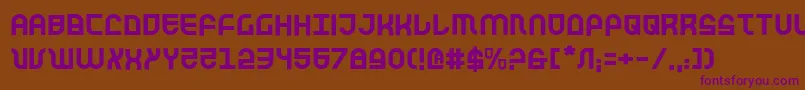 Trek Font – Purple Fonts on Brown Background