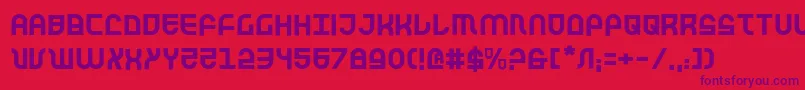 Trek Font – Purple Fonts on Red Background