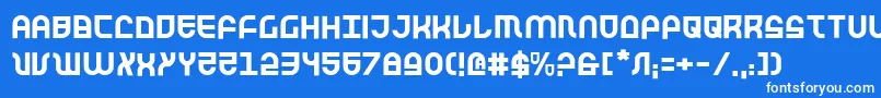 Trek Font – White Fonts on Blue Background